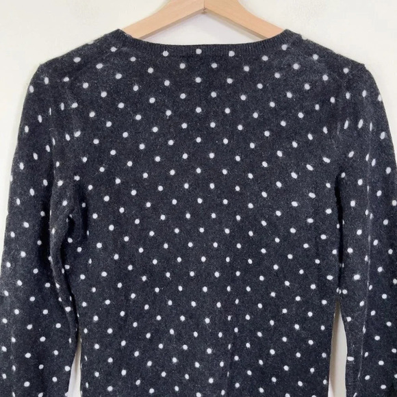 Lord & Taylor Cashmere Polka Dot Crewneck Sweater - Picture 9 of 11